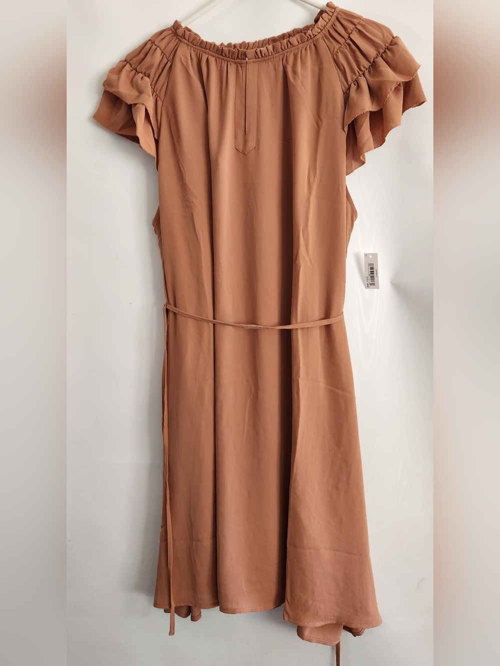 NWT Amazon Essentials Relaxed Fit Georgette Lined Shift Dress Split Neck